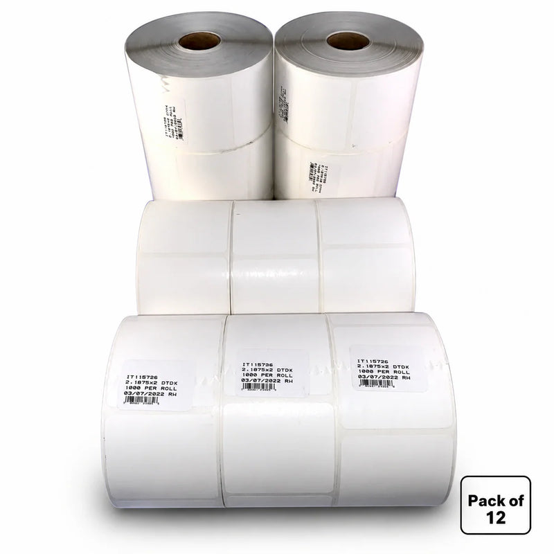 115736 - DuraMark Matt85 and Ithaca Thermal Labels 56mm x 50mm 1000 labels per roll