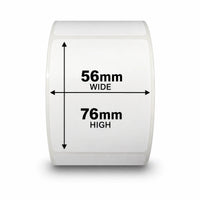 115737 - DuraMark Matt85 and Ithaca Thermal Labels 56mm x 76mm 750 labels per roll
