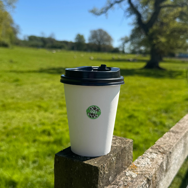 Coffee Shop Barista Labels in Dispenser 20mm 1000 labels per roll full set - Almond, Coconut, Decaf, Hazelnut, Oat, Soya, Syrup