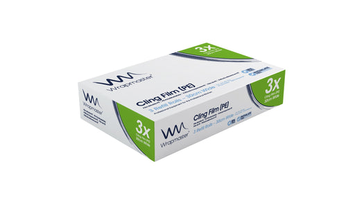 Wrapmaster PE Cling Film Refill Rolls 30cm x 300m (Pack of 3) 18C67 *Can Be Recycled* For use in 3000 dispenser - Catering Safe