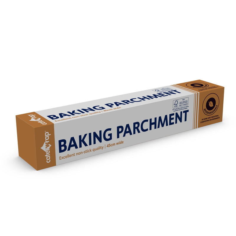 21C27 - Caterwrap Baking Parchment Paper 45cm x 50M in Cutter Box - Catering Safe