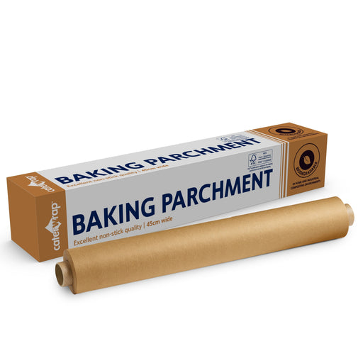21C27 - Caterwrap Baking Parchment Paper 45cm x 50M in Cutter Box - Catering Safe