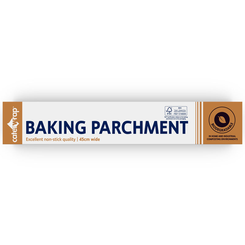 21C27 - Caterwrap Baking Parchment Paper 45cm x 50M in Cutter Box - Catering Safe