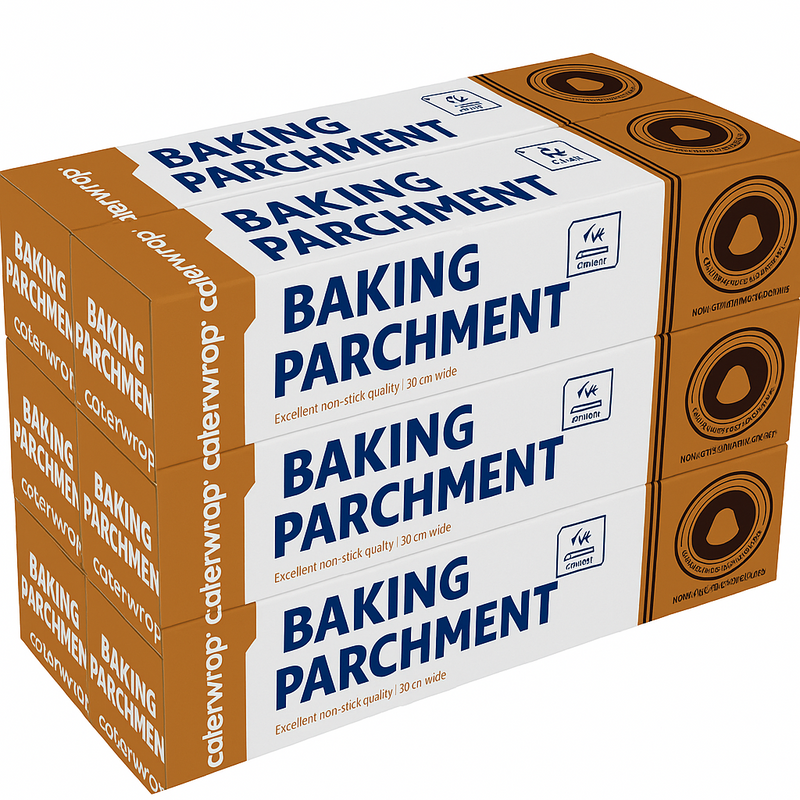 21C27 - Caterwrap Baking Parchment Paper 45cm x 50M in Cutter Box - Catering Safe