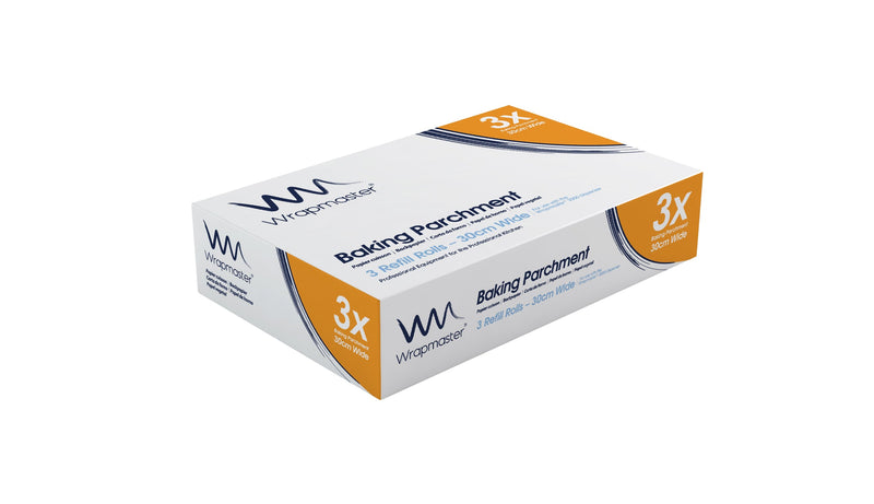 Wrapmaster Baking Parchment Refill 30cm x 50m (Pack of 3) 21C31 (For use in the 3000 dispenser) - Catering Safe