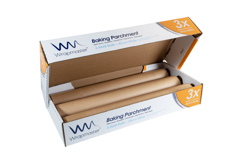 Wrapmaster Baking Parchment Refill 45cm x 50m (Pack of 3) 21C32 - Catering Safe