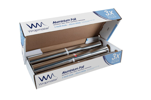 Wrapmaster Aluminium Foil Refill 45cm x 90m (Pack of 3) 24C55 - Catering Safe