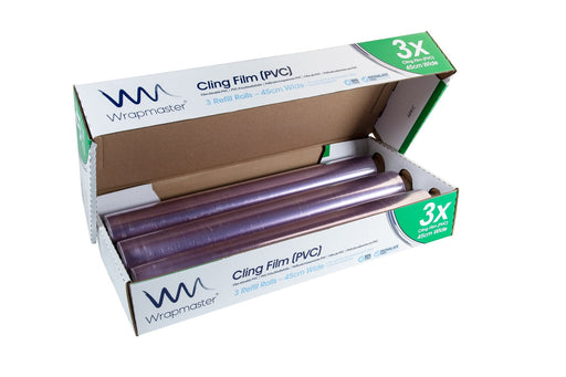 Wrapmaster Cling Film (PVC) Refill 45cm x 300m (Pack of 3) 31C81 - Catering Safe