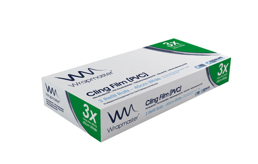 Wrapmaster Cling Film (PVC) Refill 45cm x 300m (Pack of 3) 31C81 - Catering Safe