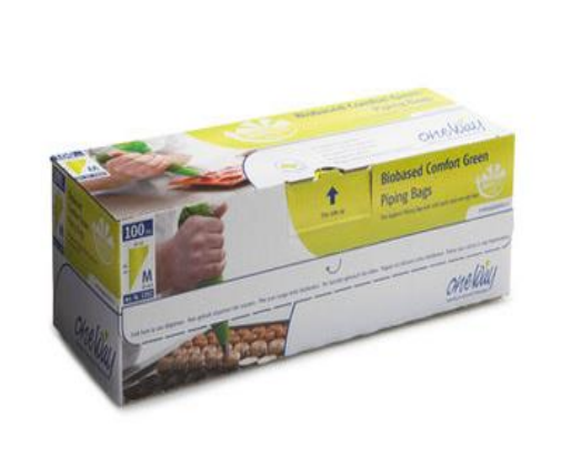 21" Biodegradable comfort green piping bags 100 per roll 3203 - Catering Safe