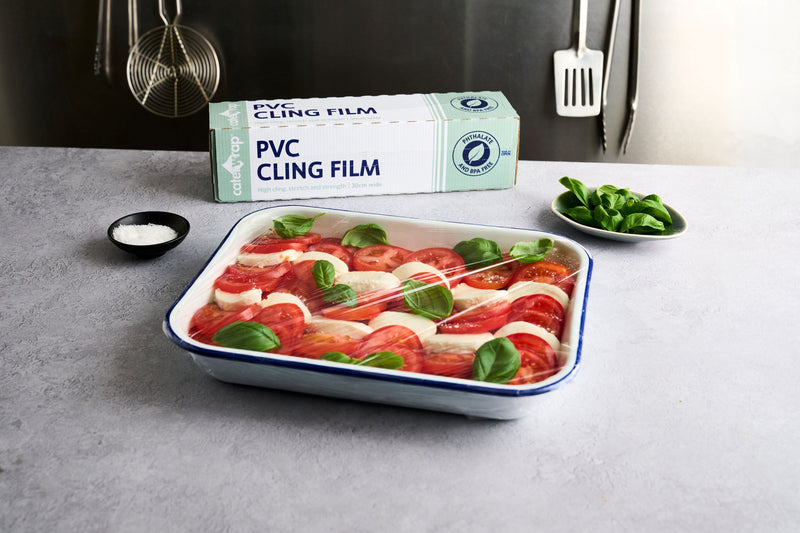32C08 - Caterwrap Cling Film (PVC) 30CM x 300M in Cutter Box - Catering Safe