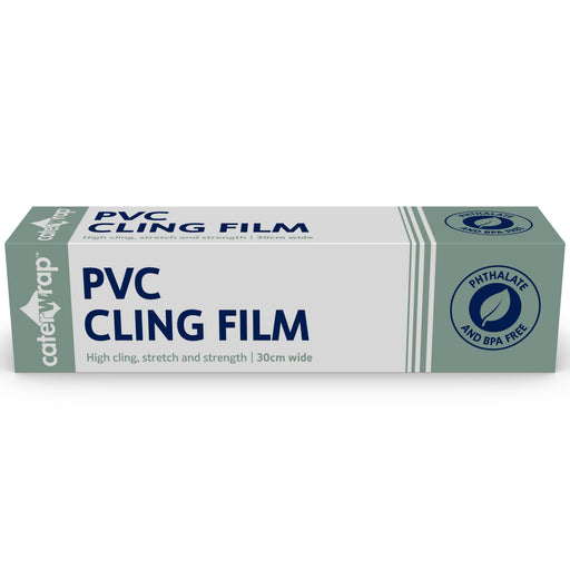 32C08 - Caterwrap Cling Film (PVC) 30CM x 300M in Cutter Box - Catering Safe