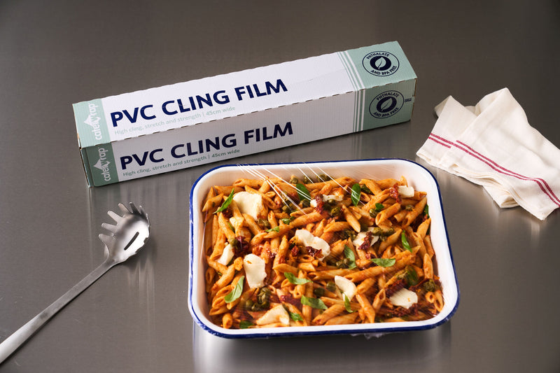 32C09- Caterwrap Cling Film (PVC) 45CM x 300M in Cutter Box - Catering Safe