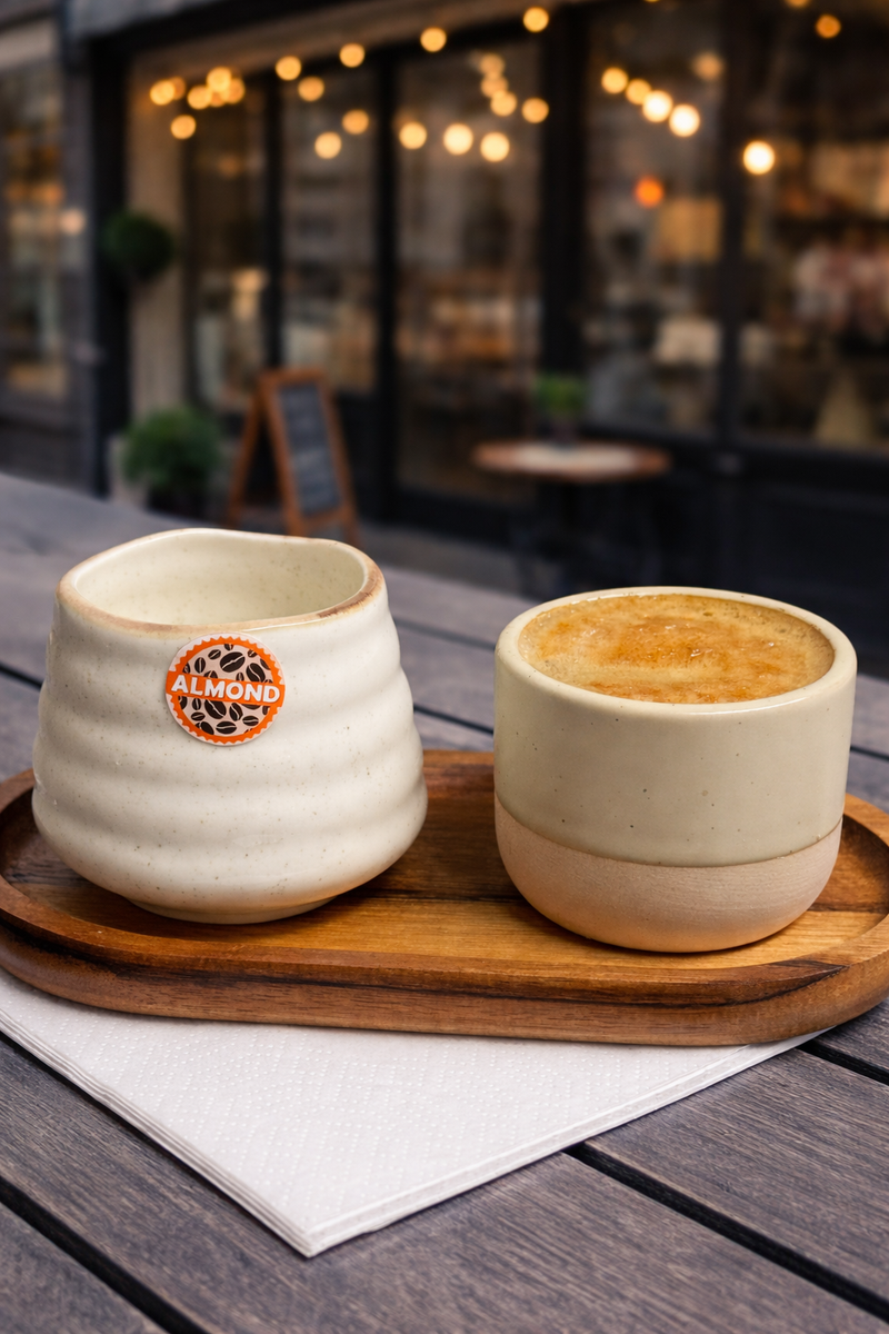 Almond Milk Coffee Shop Barista Labels 20mm 1000 labels per roll - Catering Safe