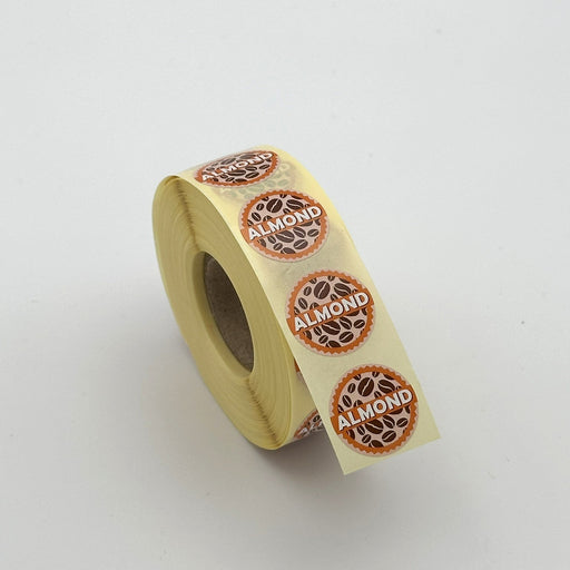 Almond Milk Coffee Shop Barista Labels 20mm 1000 labels per roll - Catering Safe