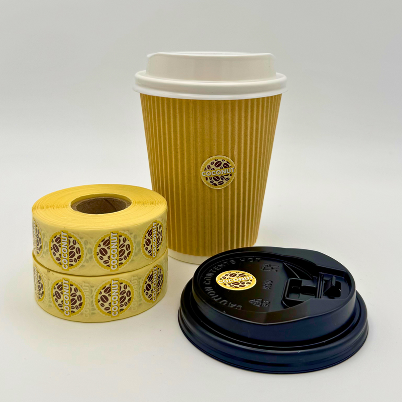 Coconut Milk Coffee Shop Barista Labels 20mm 1000 labels per roll
