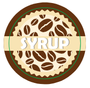 Syrup Coffee Shop Barista Labels 20mm 1000 labels per rolls - Catering Safe