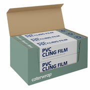 32C09- Caterwrap Cling Film (PVC) 45CM x 300M in Cutter Box - Catering Safe
