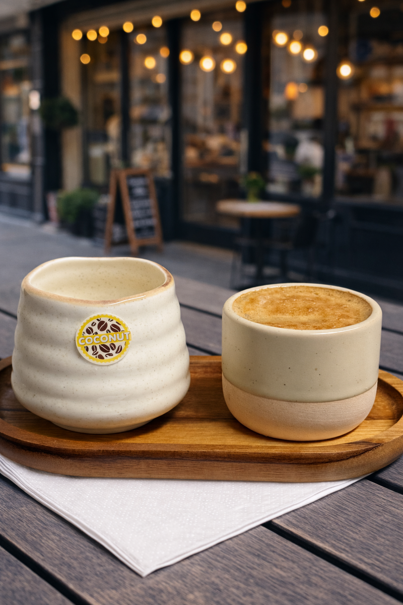 Coconut Milk Coffee Shop Barista Labels 20mm 1000 labels per rolls - Catering Safe