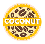 Coconut Milk Coffee Shop Barista Labels 20mm 1000 labels per rolls - Catering Safe