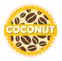 Coconut Milk Coffee Shop Barista Labels 20mm 1000 labels per rolls - Catering Safe