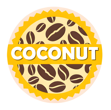 Coconut Milk Coffee Shop Barista Labels 20mm 1000 labels per rolls - Catering Safe