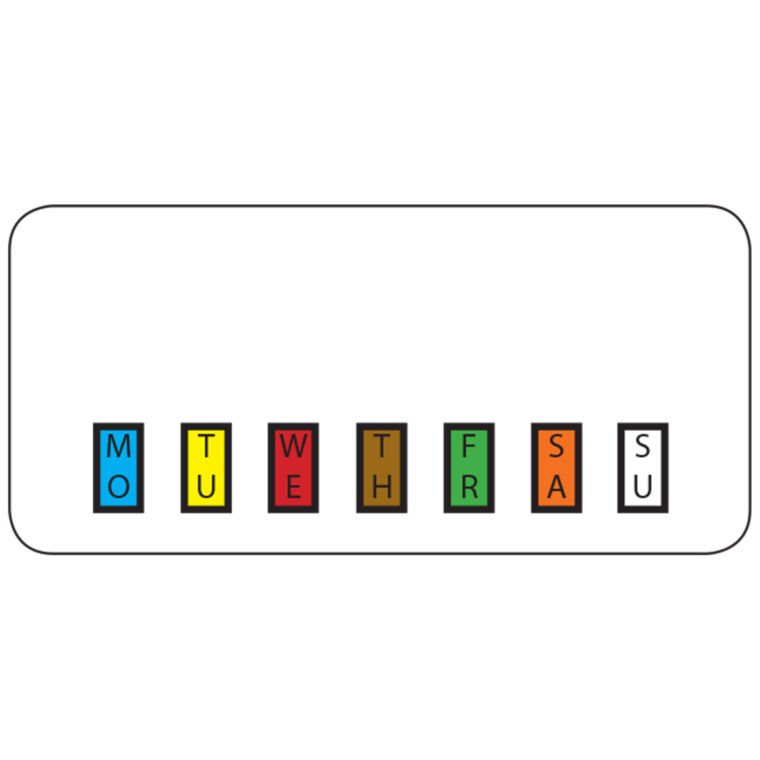 DateCodeGenie Label Removable 50mm x 25mm (2″ x 1″) Colour Coded 2000 labels
