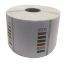DateCodeGenie Label Removable 50mm x 50mm (2″ x 2″) Colour Coded 1500 labels
