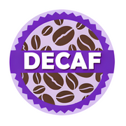 Decaf Coffee Shop Barista Labels 20mm 1000 labels per rolls - Catering Safe