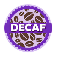 Decaf Coffee Shop Barista Labels 20mm 1000 labels per rolls - Catering Safe