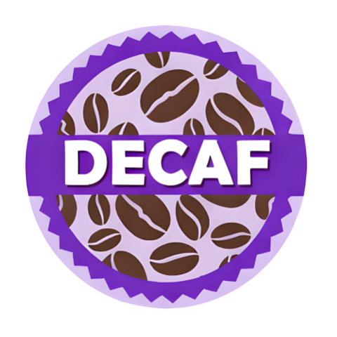 Decaf Coffee Shop Barista Labels 20mm 1000 labels per rolls - Catering Safe