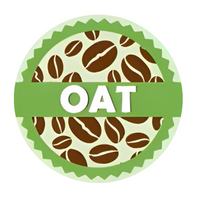 Oat Milk Coffee Shop Barista Labels 20mm 1000 labels per roll - Catering Safe