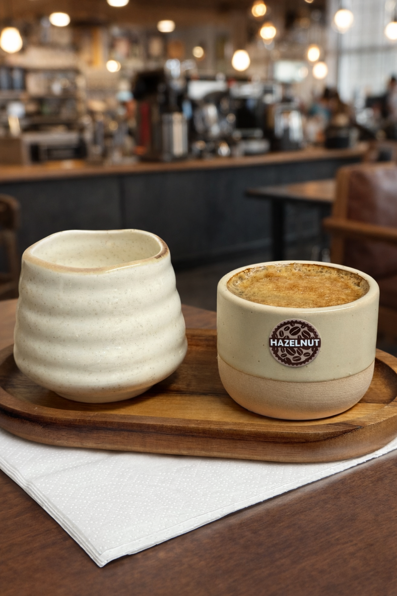 Hazelnut Milk Coffee Shop Barista Labels 20mm 1000 labels per roll - Catering Safe