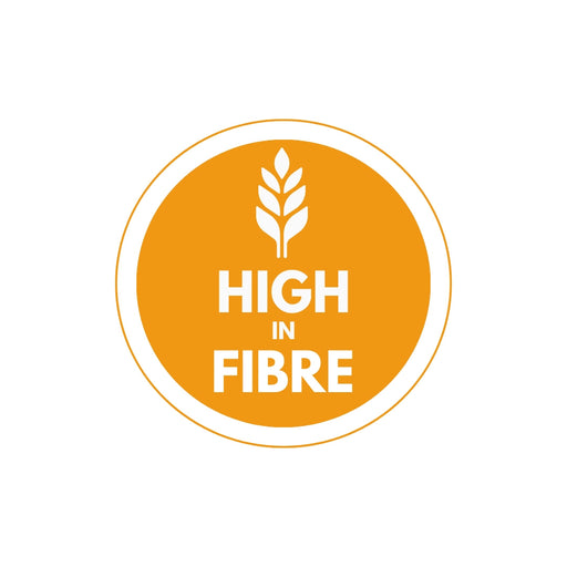 25mm High in Fibre Food Stickers – Nutritional Labels (1000 per Roll) - Catering Safe