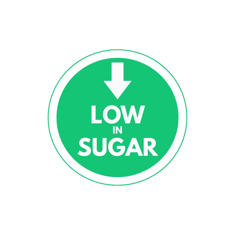 25mm Low in Sugar Food Stickers – Nutritional Labels (1000 per Roll) - Catering Safe