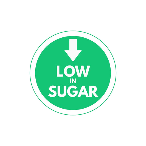 25mm Low in Sugar Food Stickers – Nutritional Labels (1000 per Roll) - Catering Safe