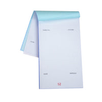Two part carbonless white order pad 100 pads (93mm x 165mm) (3.65"x6.5") - Catering Safe