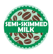 Semi Skimmed Milk Coffee Shop Barista Labels 20mm 1000 labels per roll - Catering Safe