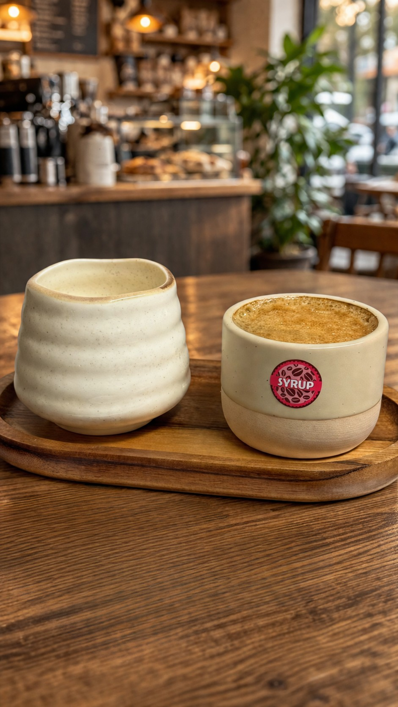 Syrup Coffee Shop Barista Labels 20mm 1000 labels per roll - Catering Safe