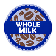 Whole Milk Coffee Shop Barista Labels 20mm 1000 labels per roll - Catering Safe
