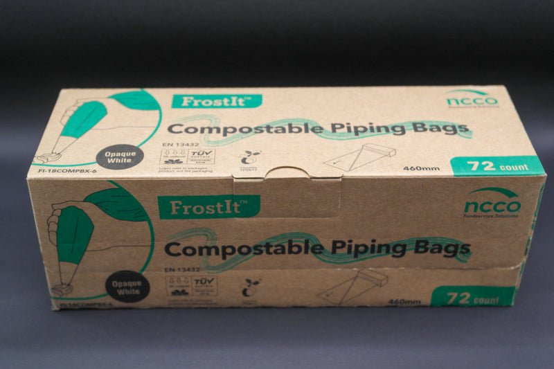 18" Compostable piping bags 72 bags per roll. (460mm) opaque bags - Catering Safe