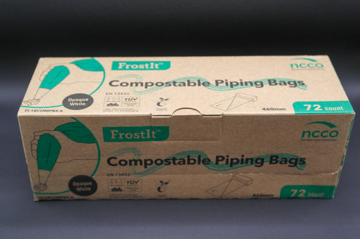 18" Compostable piping bags 72 bags per roll. (460mm) opaque bags - Catering Safe