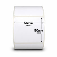 115736 - DuraMark Matt85 and Ithaca Thermal Labels 56mm x 50mm 1000 labels per roll