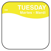 1100372 - Tuesday - 19mm x 19mm Label DM - Catering Safe