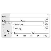 110044 - Shelf Life Use By DOT 51mm x 102mm MM - Catering Safe
