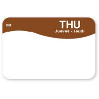 1100814 - Thursday - 25mm x 38mm Label DM - Catering Safe