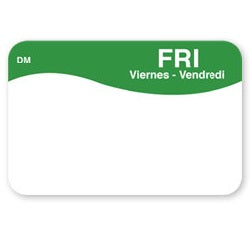 1100815 - Friday - 25mm x 38mm Label DM - Catering Safe