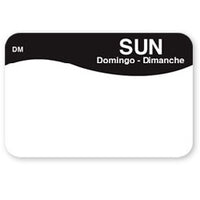 1100817 - Sunday - 25mm x 38mm Label DM - Catering Safe