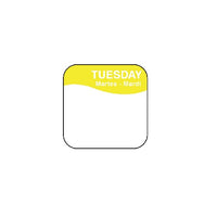 1131982 - Tuesday - 19mm x 19mm Label DuraMark - Catering Safe