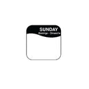 1131987 - Sunday - 19mm x 19mm Label DuraMark